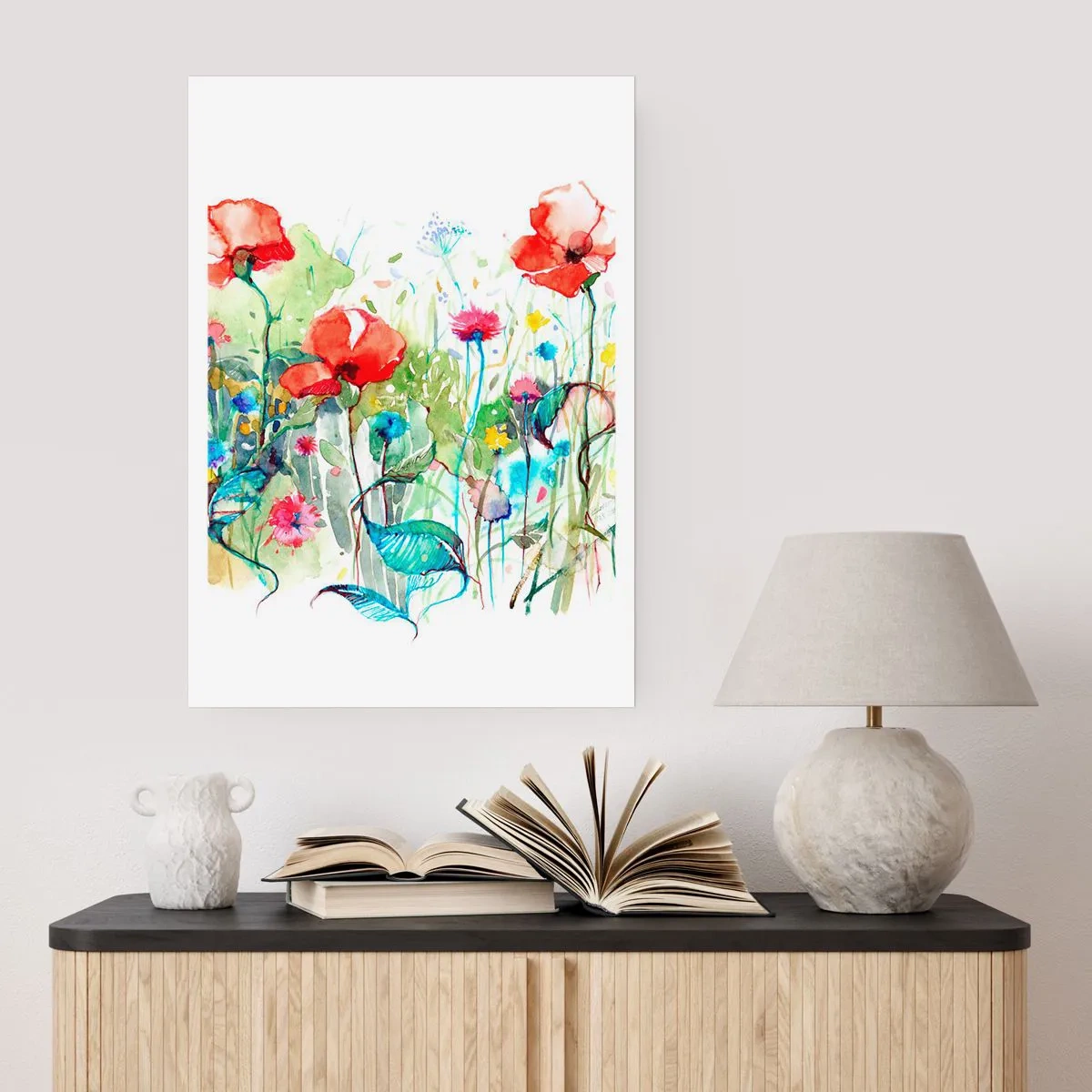 Affiche - Poster - Prairie de fleurs en mai - 70x100 cm