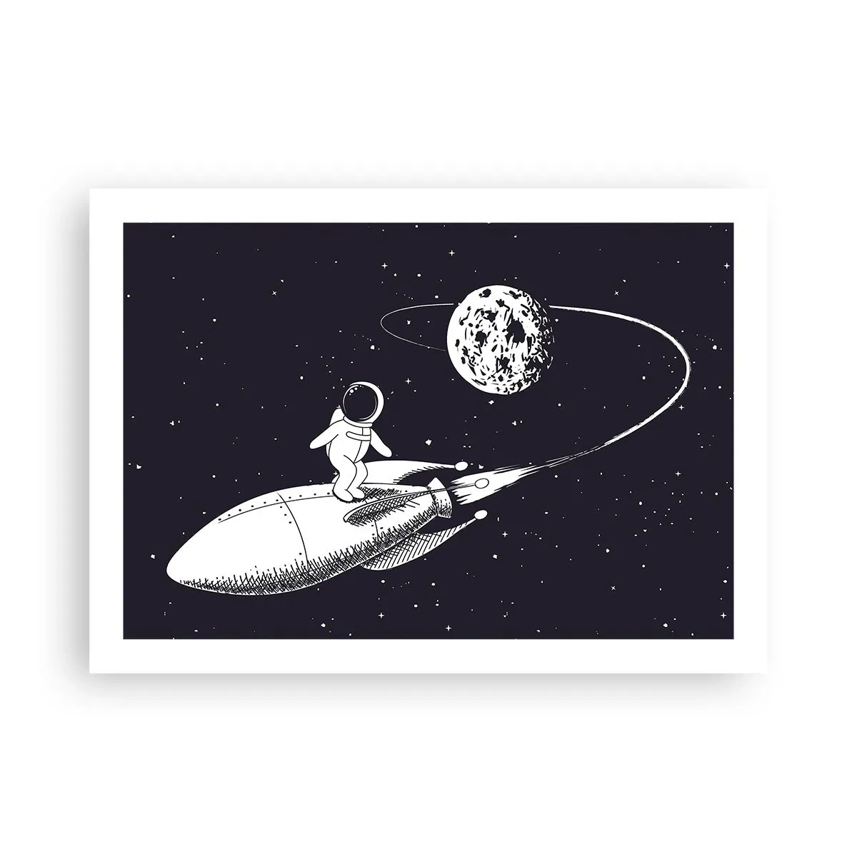Affiche - Poster - Surfeur de l'espace - 70x50 cm
