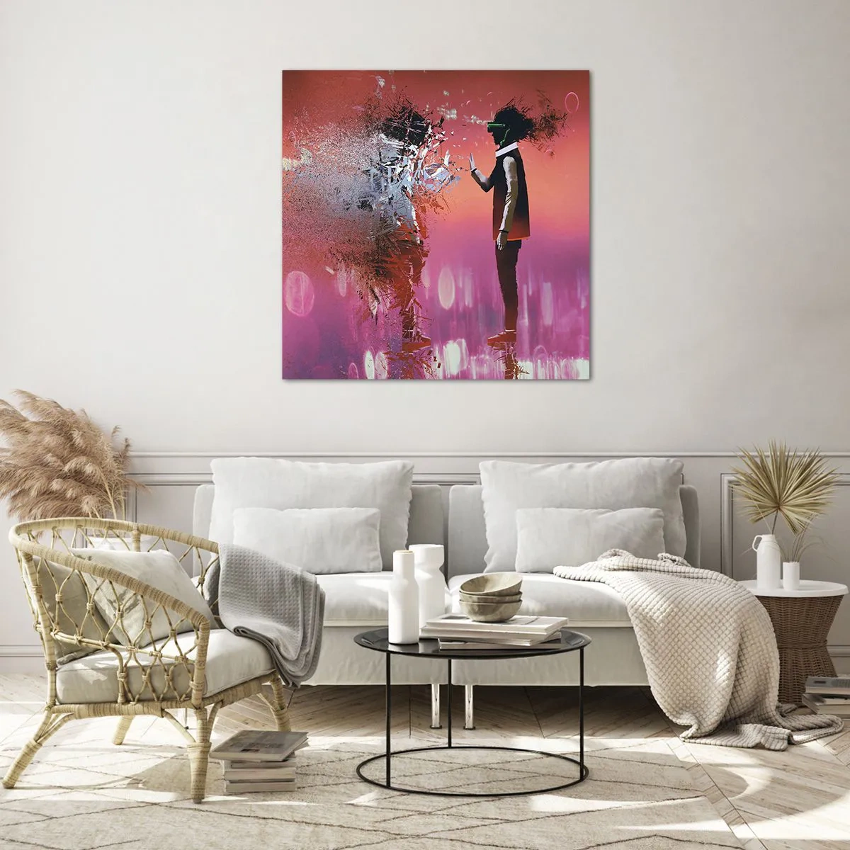 Impression sur verre - Image sur verre - Pouvez-vous regarder à l'intérieur de vous-même ? - 70x70 cm