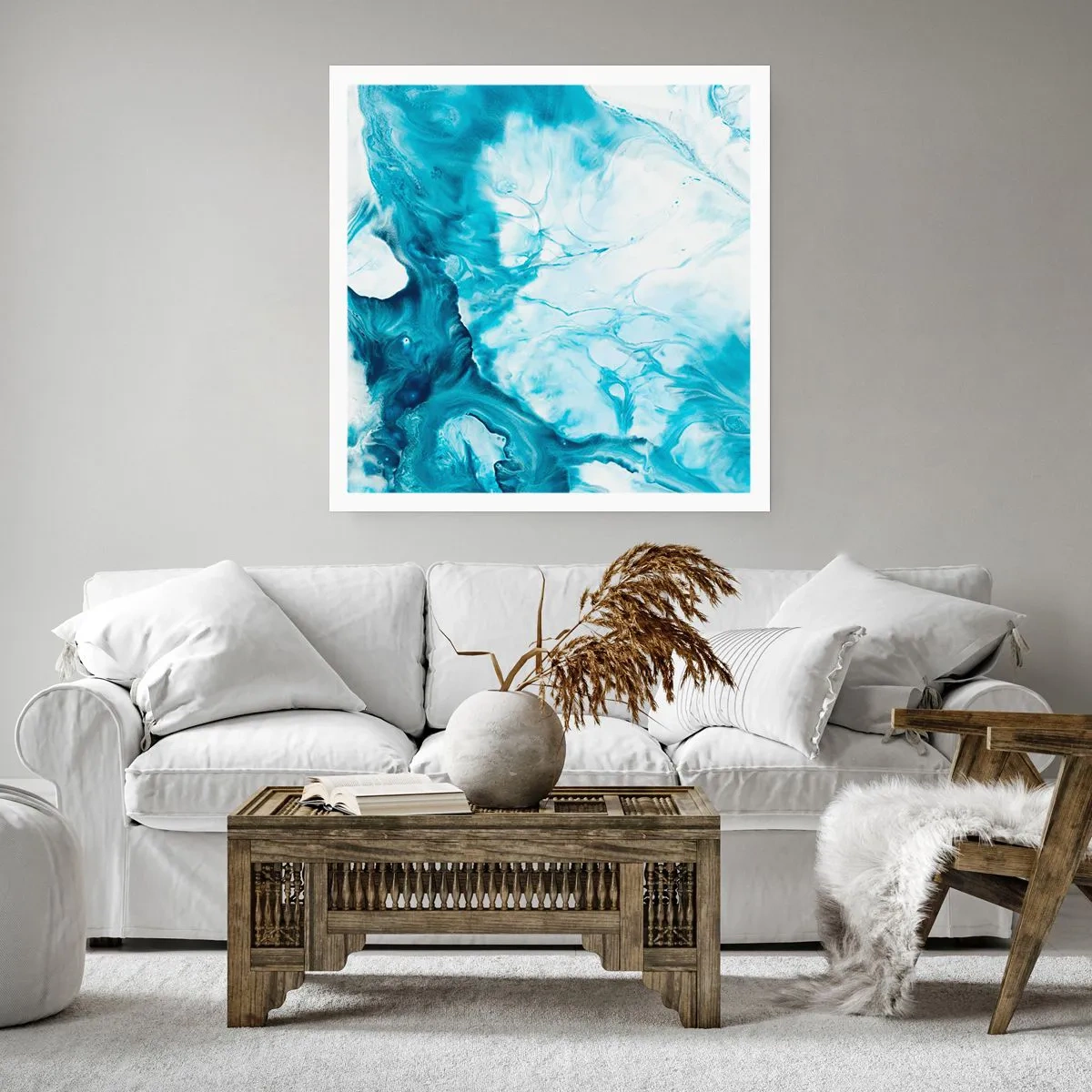 Affiche - Poster - Concert de bleu - 40x40 cm