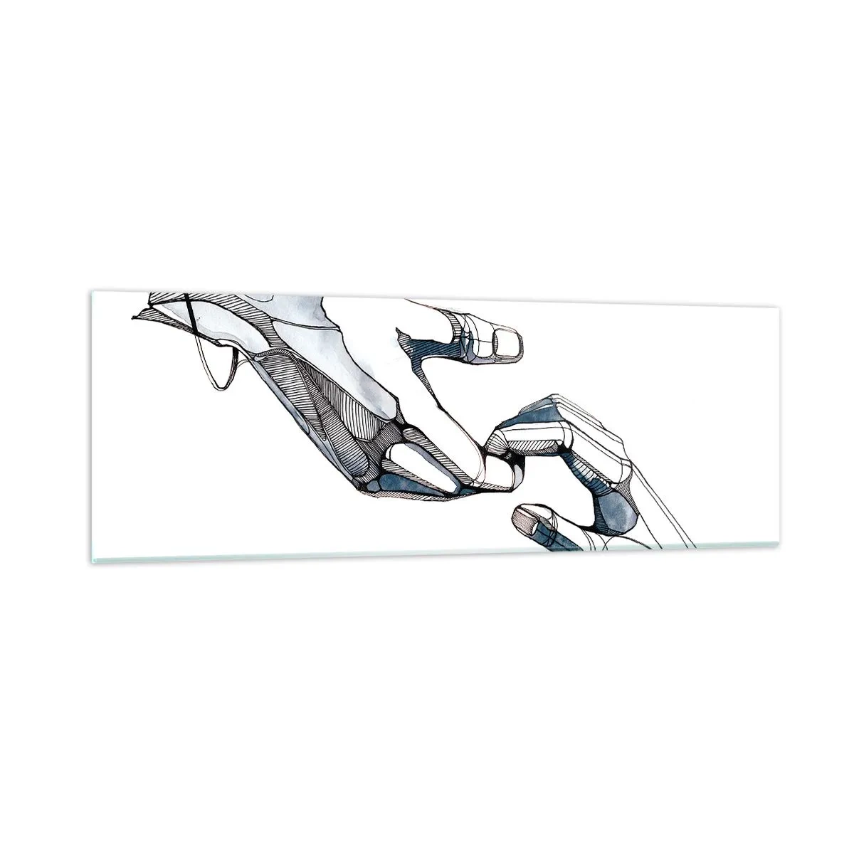 Impression sur verre - Image sur verre - Un bon geste - 90x30 cm