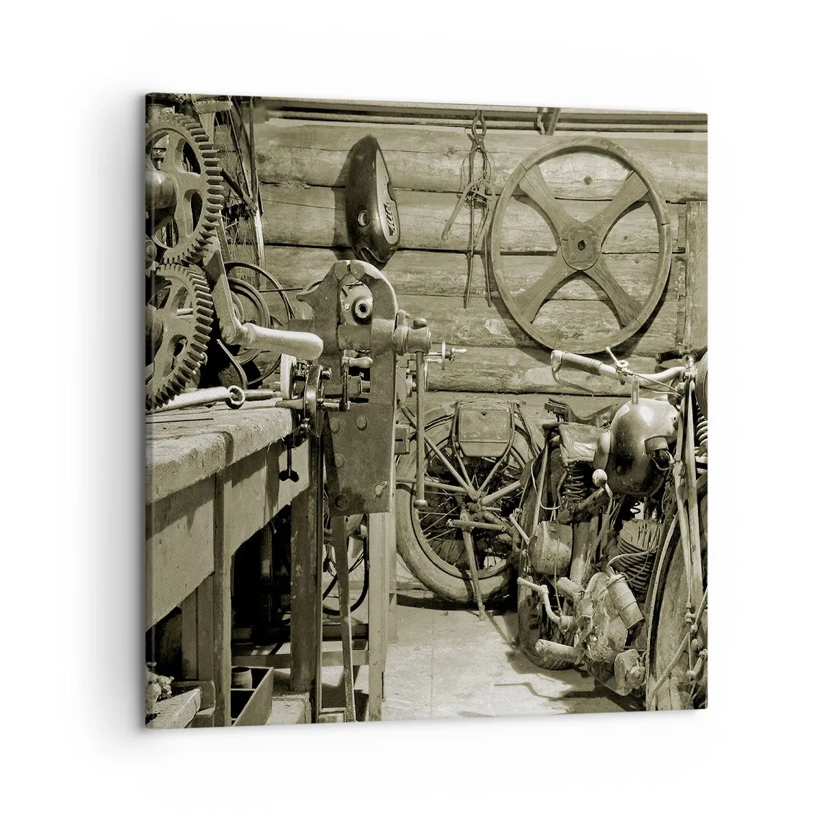 Impression sur toile - Image sur toile - Dans le hangar de l'oncle Władek - 50x50 cm