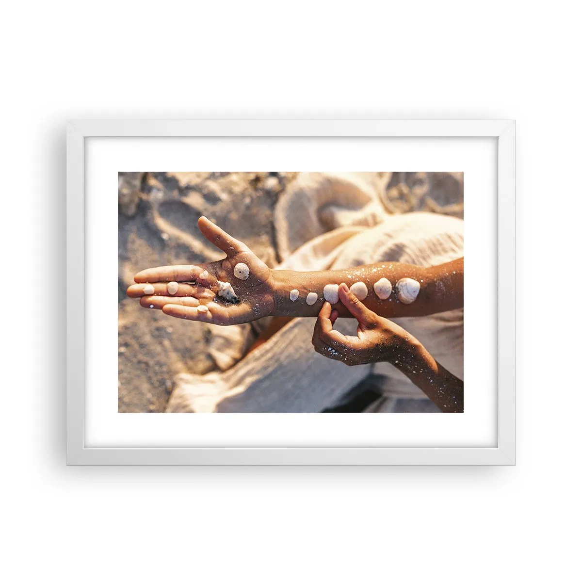 Affiche dans un cadre blanc - Poster - La beauté à portée de main - 40x30 cm