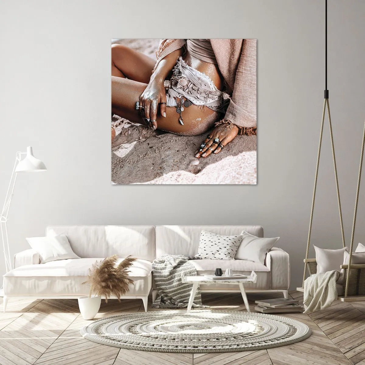 Impression sur toile - Image sur toile - Rejeté par la vague? - 30x30 cm