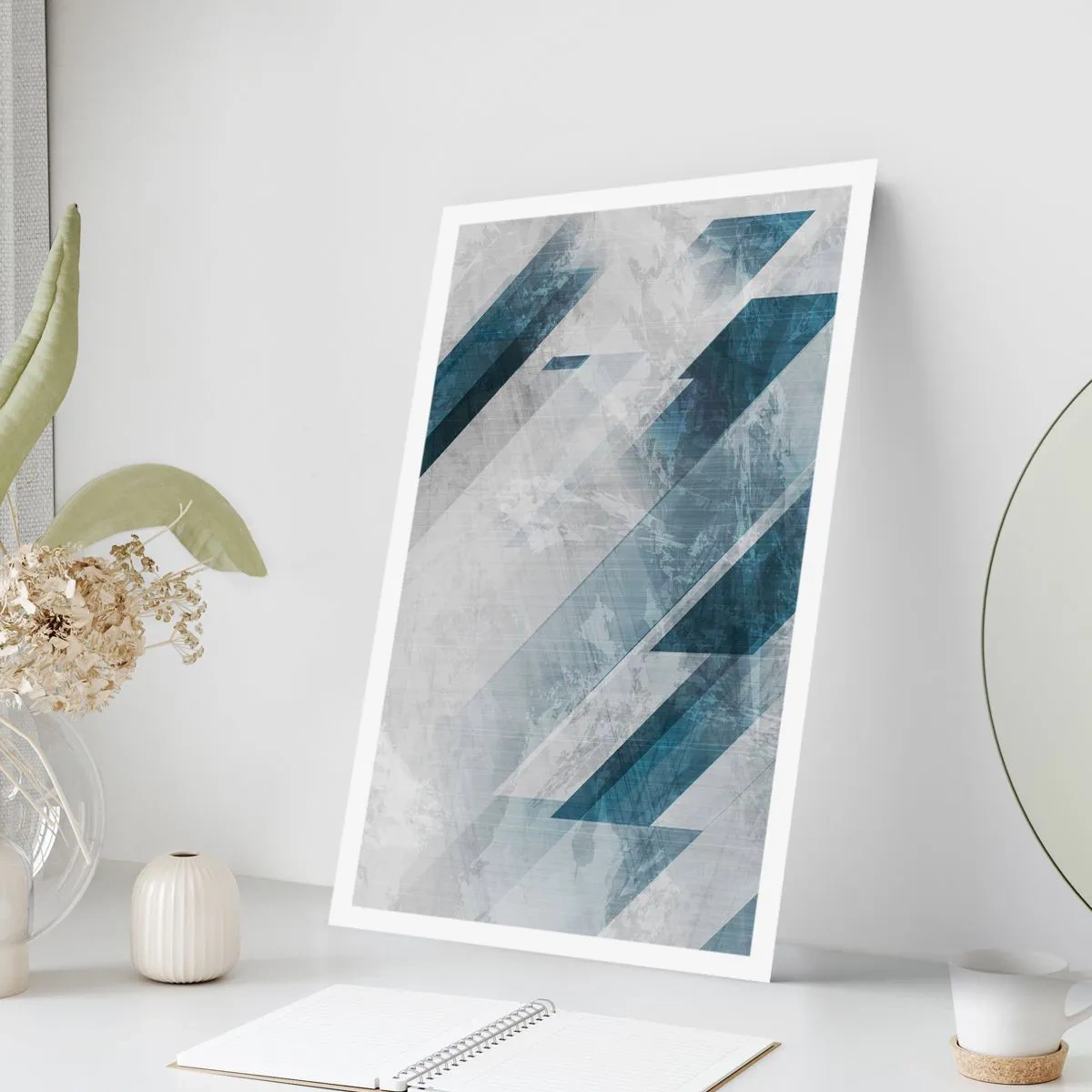 Affiche - Poster - Composition spatiale - mouvement gris - 61x91 cm