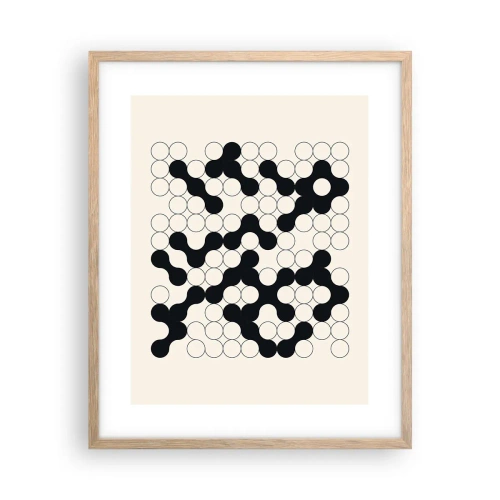 Affiche dans un chêne clair - Poster - Jeu chinois – variation - 40x50 cm