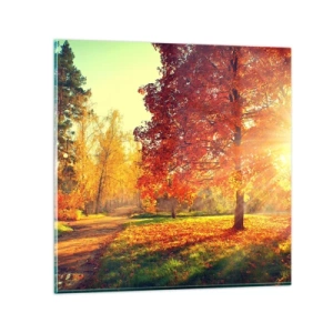 Impression sur verre - Image sur verre - Le roux est beau - 50x50 cm