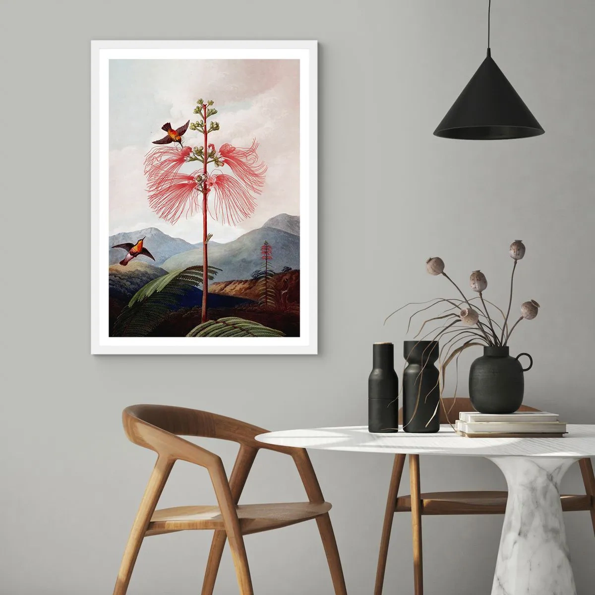 Affiche dans un cadre blanc - Poster - Dans un paradis tropical - 50x70 cm