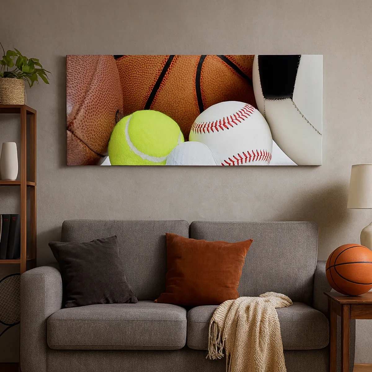 Impression sur toile - Image sur toile - Le football nous connecte ! - 30x30 cm