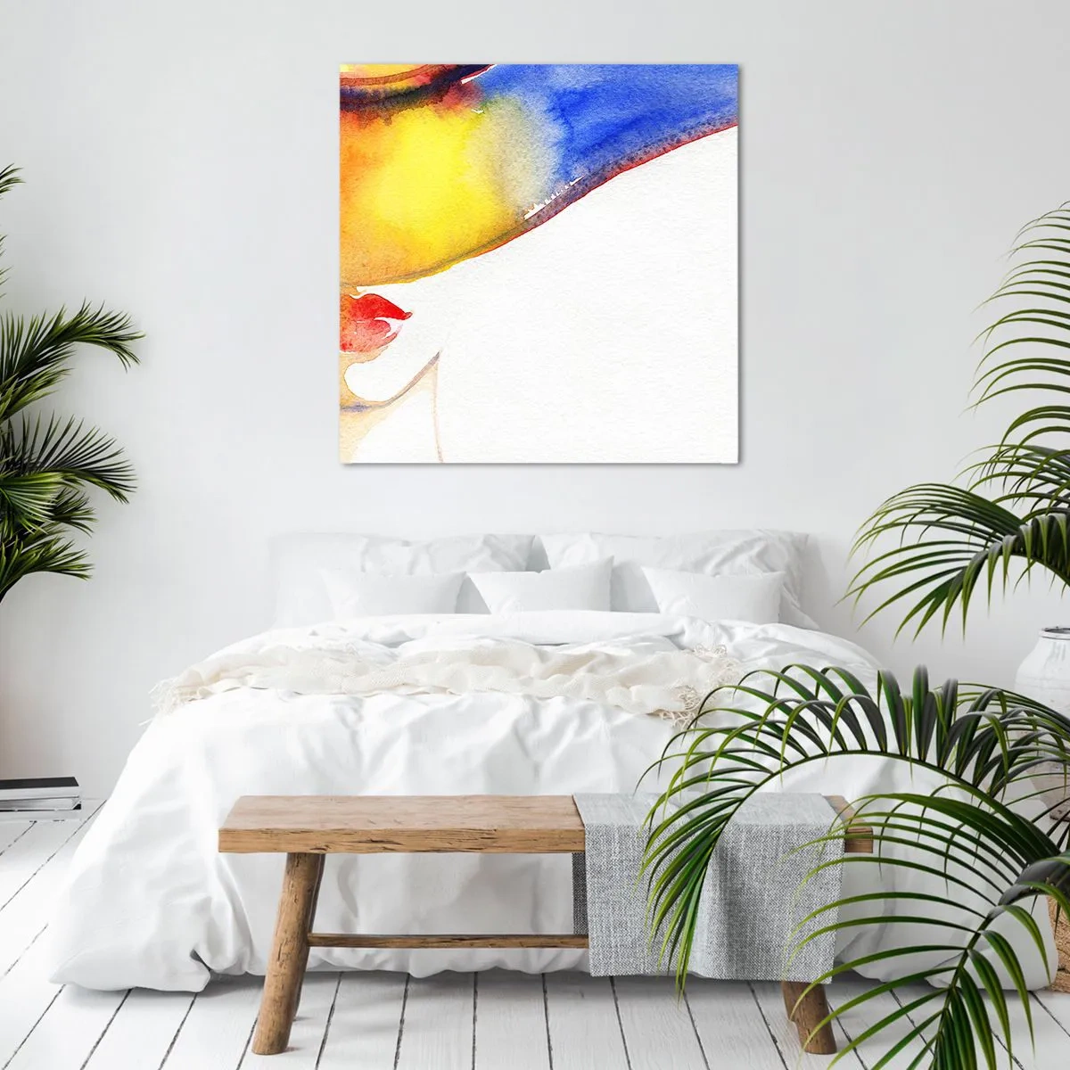 Impression sur toile - Image sur toile - Portrait d'une dame - 30x30 cm