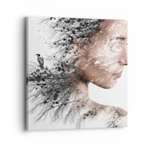 Impression sur toile - Image sur toile - L'âme de la forêt - 40x40 cm