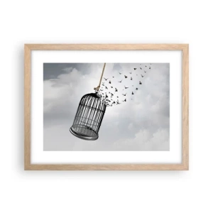 Affiche dans un chêne clair - Poster - Foie...Espoir...Liberté! - 40x30 cm