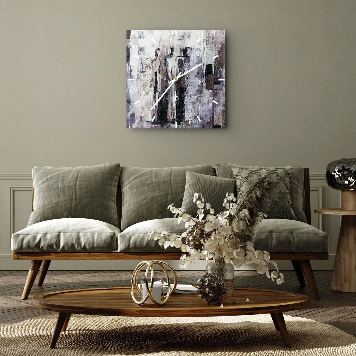 Horloge murale - Pendule murale - Les trois mystérieux - 40x40 cm