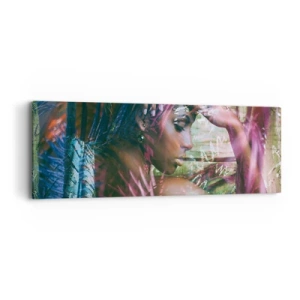 Impression sur toile - Image sur toile - Dame Nature dans la jungle - 90x30 cm