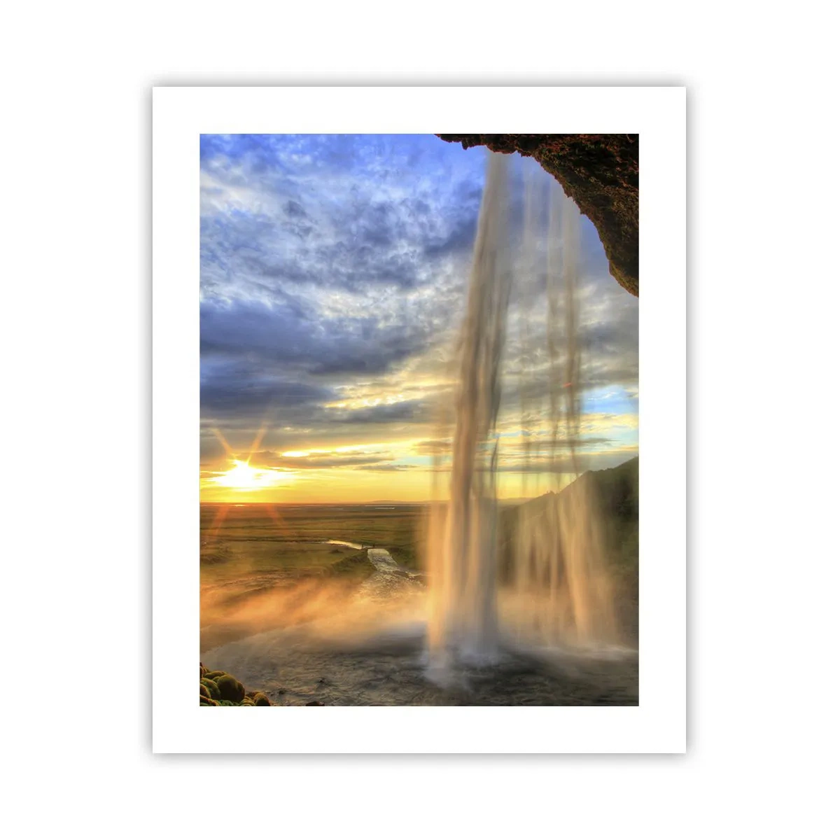 Affiche - Poster - Le monde derrière un voile de gouttes - 40x50 cm