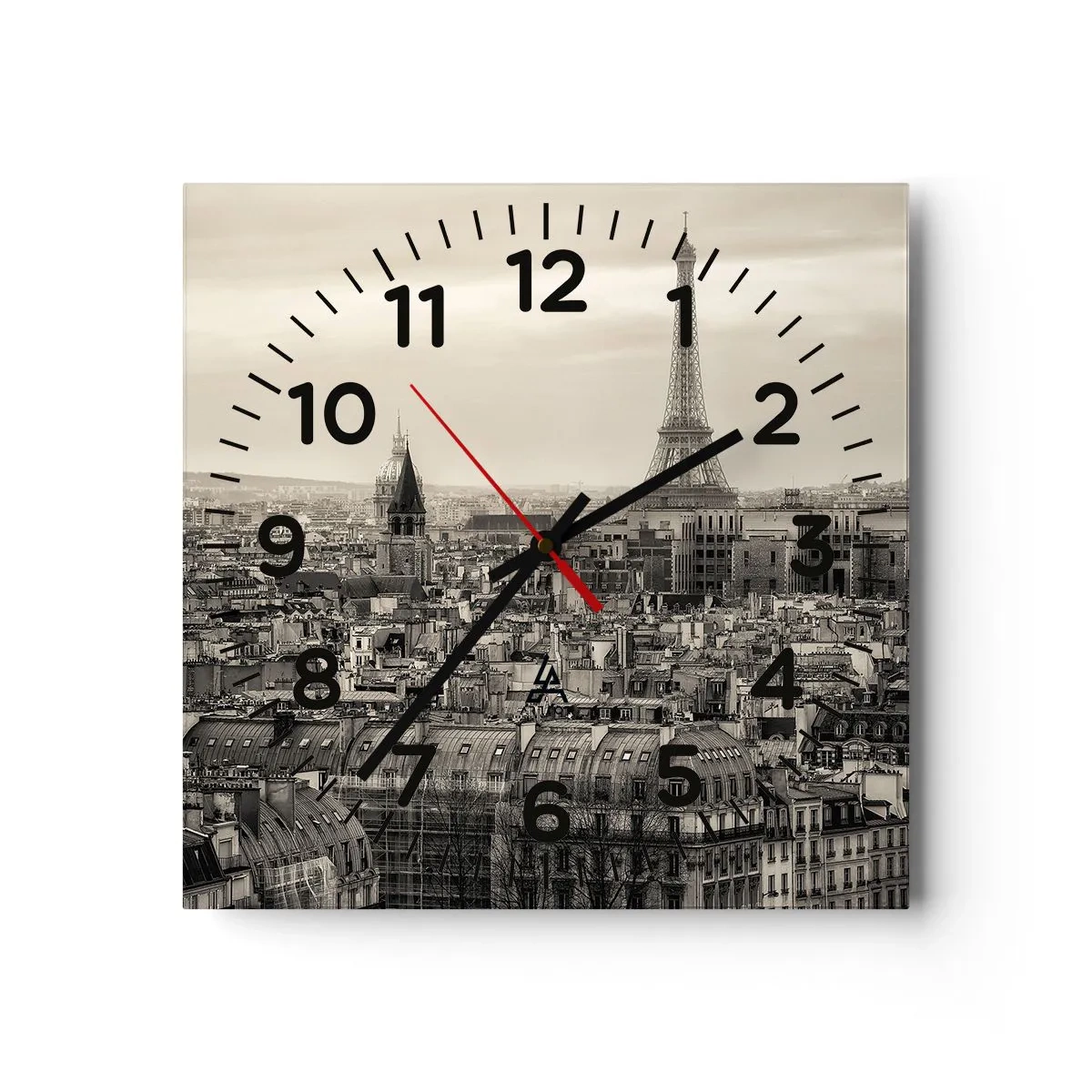Horloge murale - Pendule murale - Sur les toits de Paris - 30x30 cm