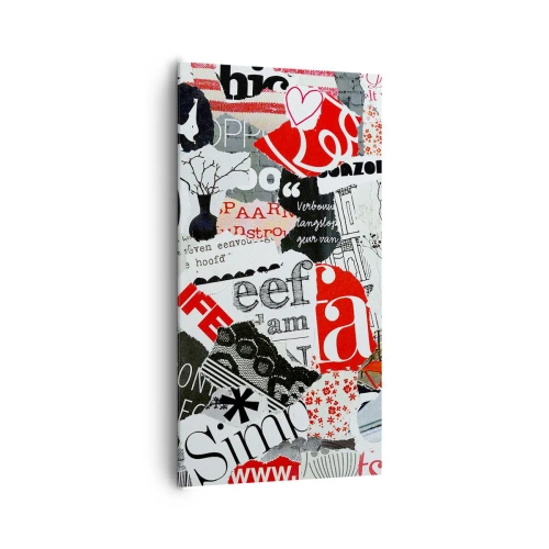 Impression sur toile - Image sur toile - Collage hipster - 65x120 cm