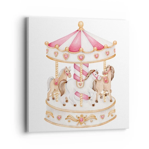 Impression sur toile - Image sur toile - Le doux monde de l'enfance - 40x40 cm