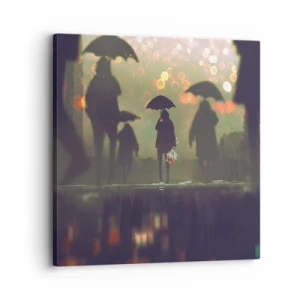 Impression sur toile - Image sur toile - Du point de vue d'une goutte de pluie - 30x30 cm