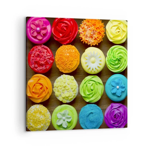 Impression sur toile - Image sur toile - Tous différents - tous délicieux - 50x50 cm