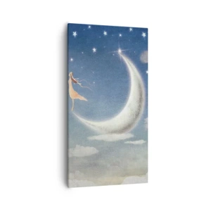 Impression sur toile - Image sur toile - Valise bleue - 55x100 cm