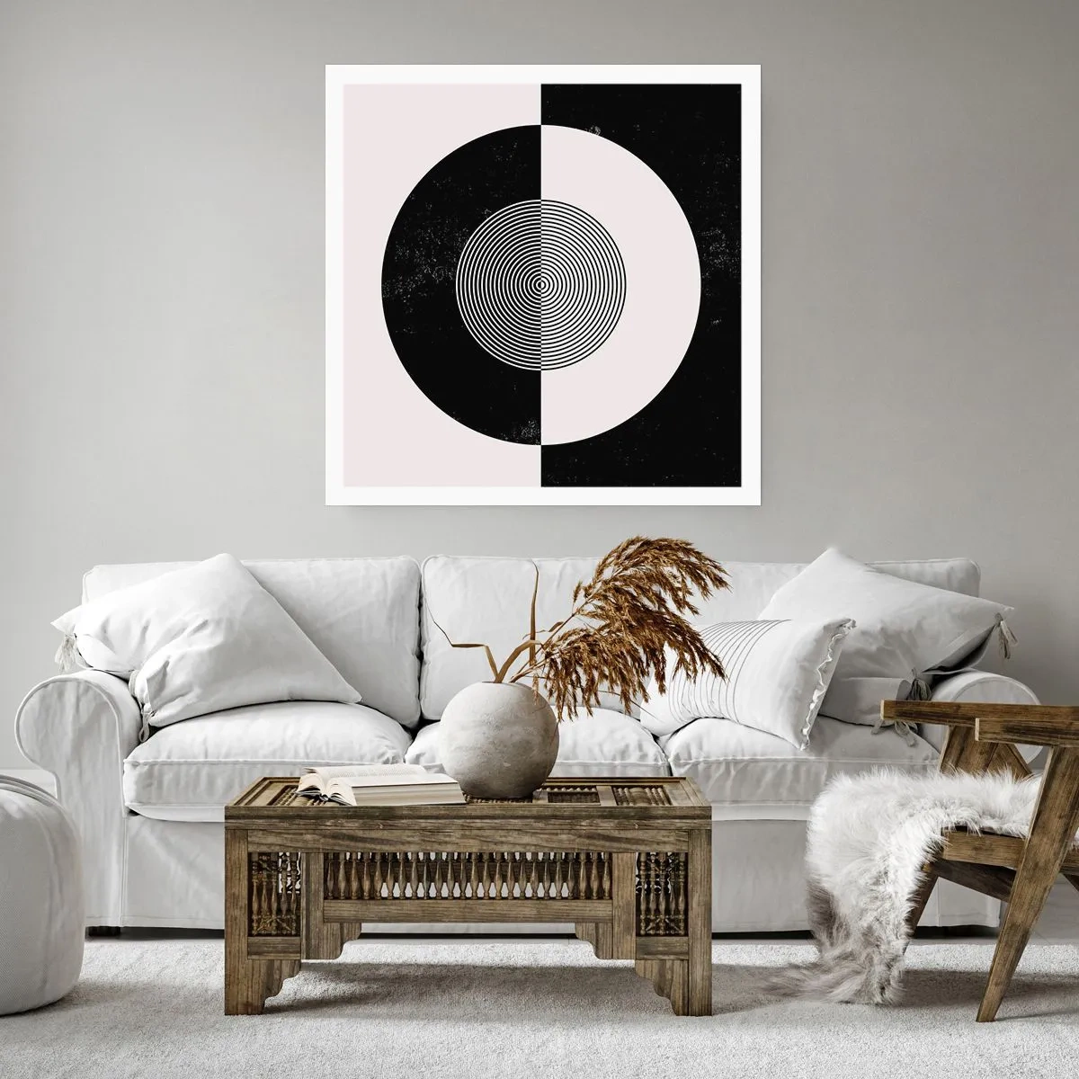 Affiche - Poster - Harmonie de noir et blanc - 40x40 cm