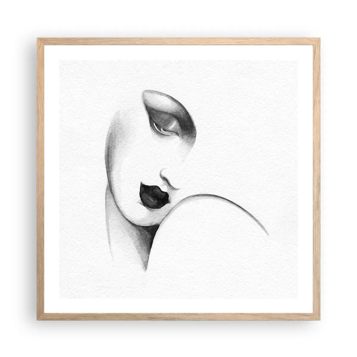 Affiche dans un chêne clair - Poster - Dans le style de Lempicka - 60x60 cm