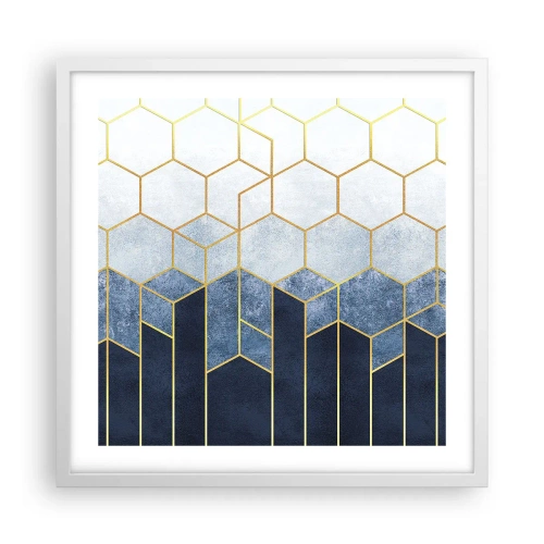 Affiche dans un cadre blanc - Poster - Composition en rythme syncopé - 50x50 cm