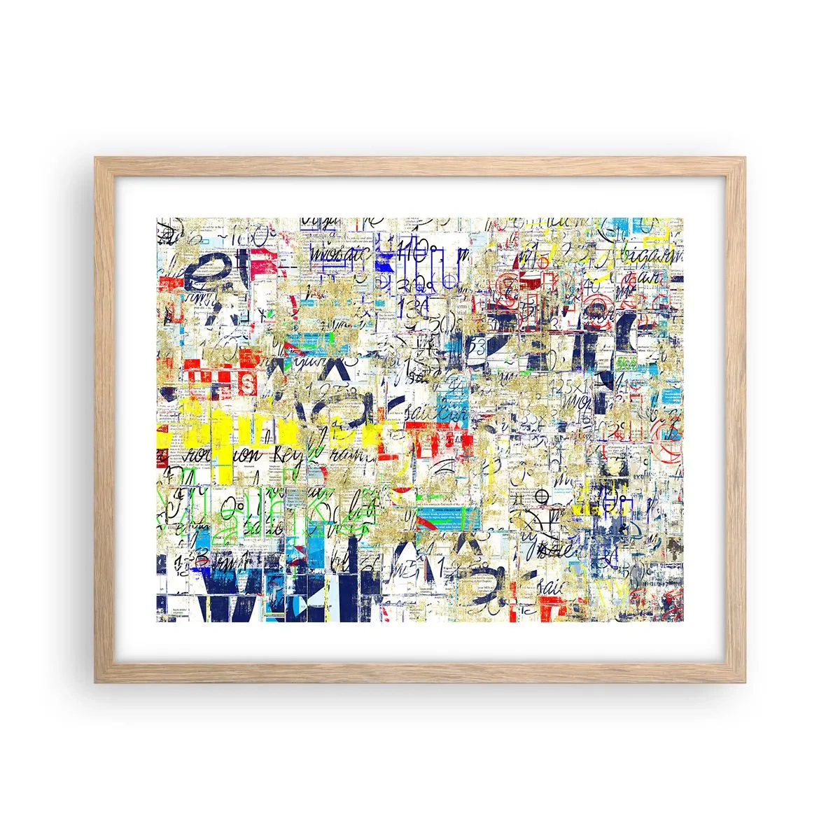 Affiche dans un chêne clair - Poster - Ca fait juste plaisir aux yeux - 50x40 cm