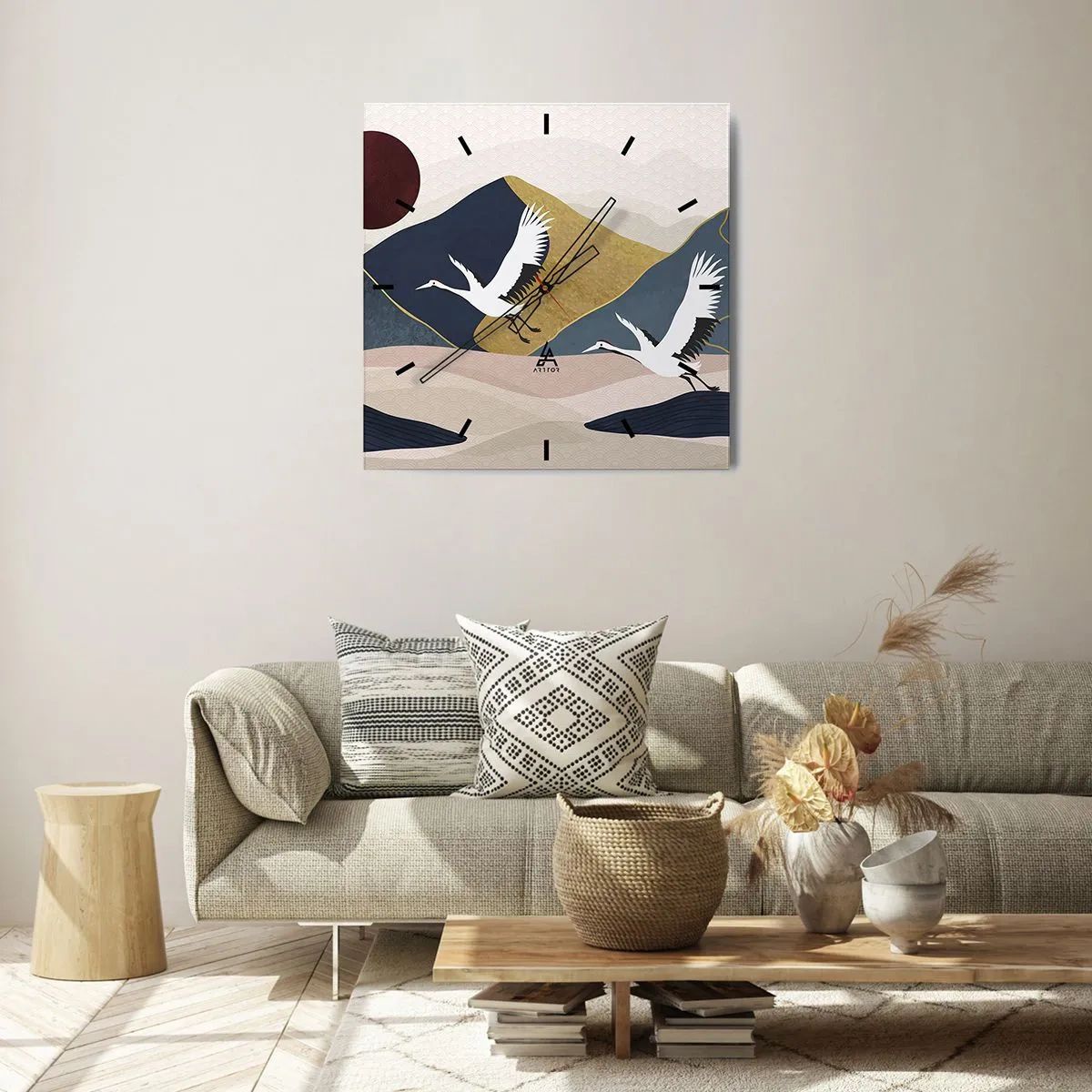 Horloge murale - Pendule murale - Encore une fois, la journée s'est ÉCOULÉE - 30x30 cm