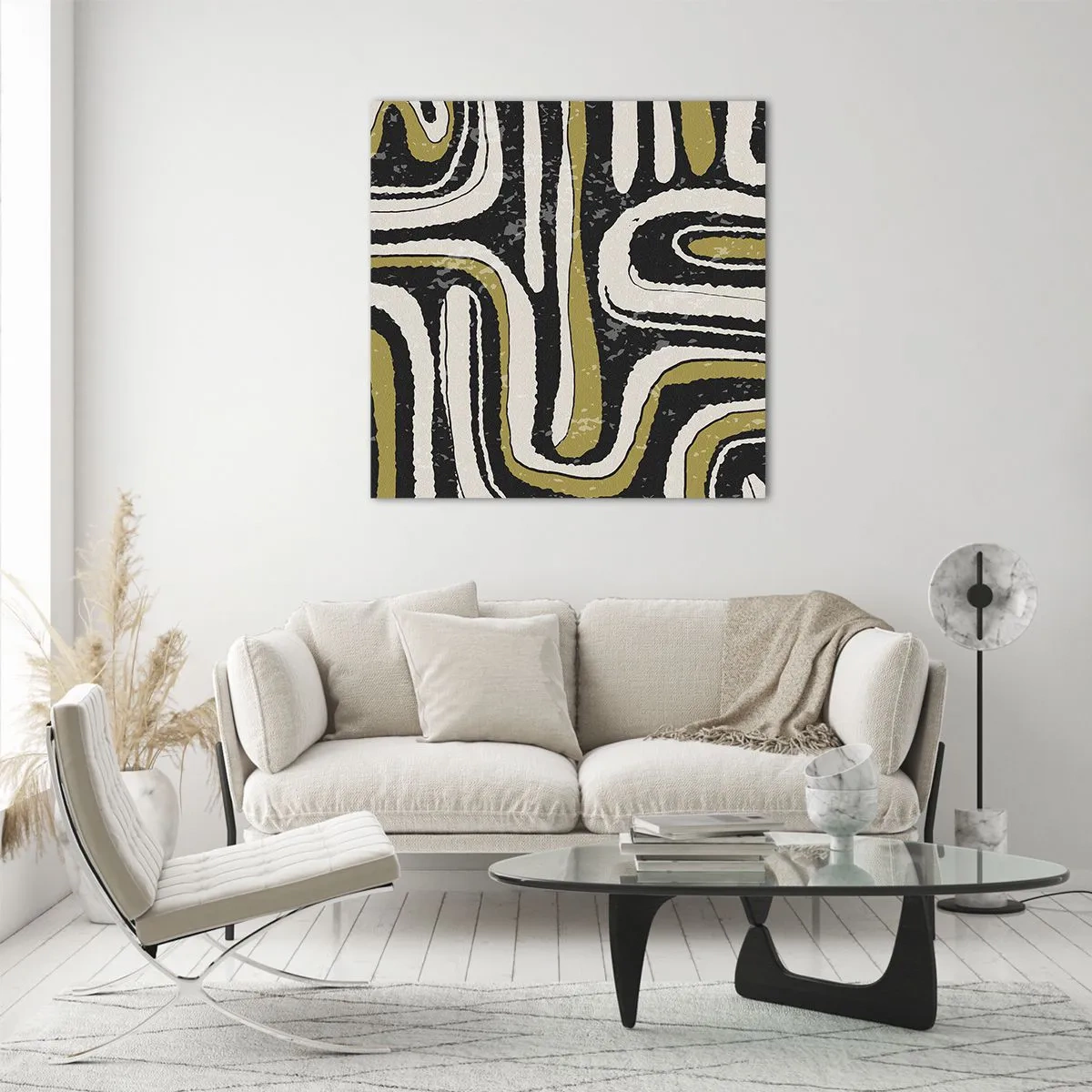 Impression sur verre - Image sur verre - Composition : routes et ruelles - 30x30 cm