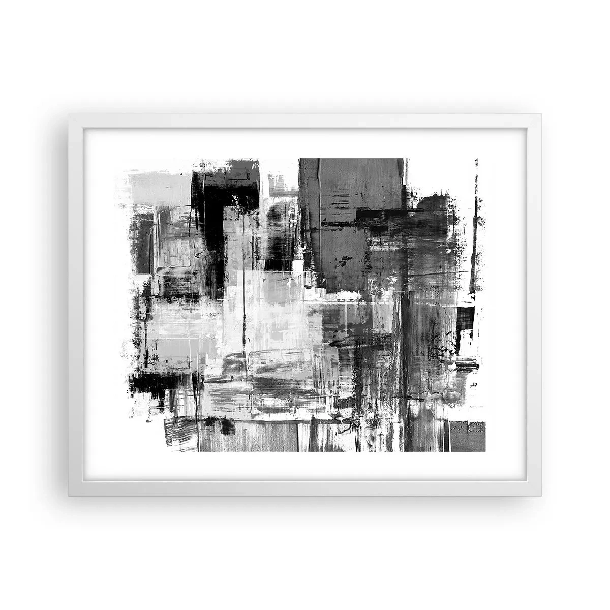 Affiche dans un cadre blanc - Poster - Le gris est beau - 50x40 cm