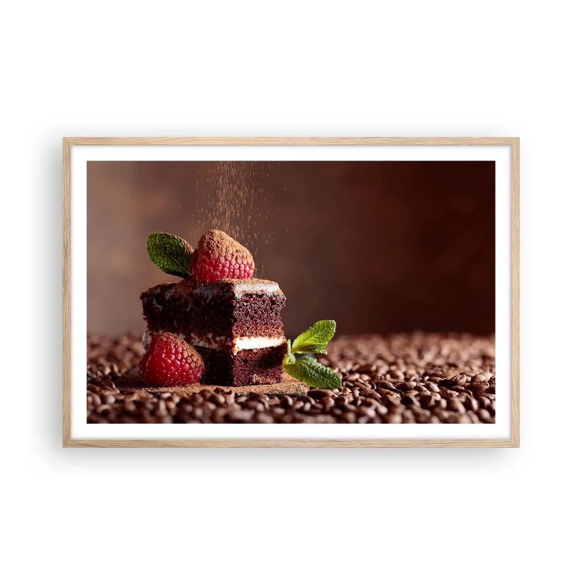 Affiche dans un chêne clair - Poster - La vie est douce - 91x61 cm