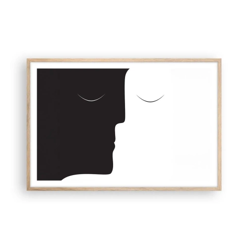 Affiche dans un chêne clair - Poster - Unité des contraires - 91x61 cm