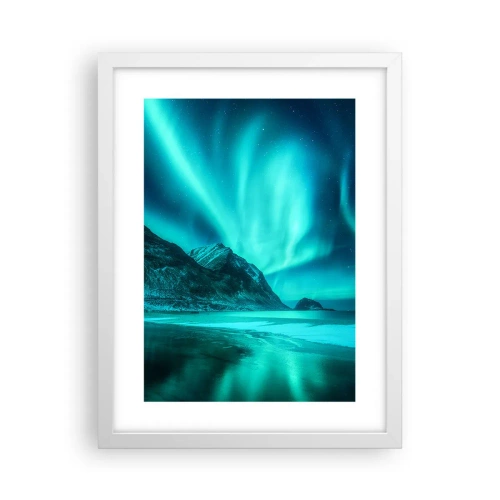Affiche dans un cadre blanc - Poster - Merveilles du Nord - 30x40 cm