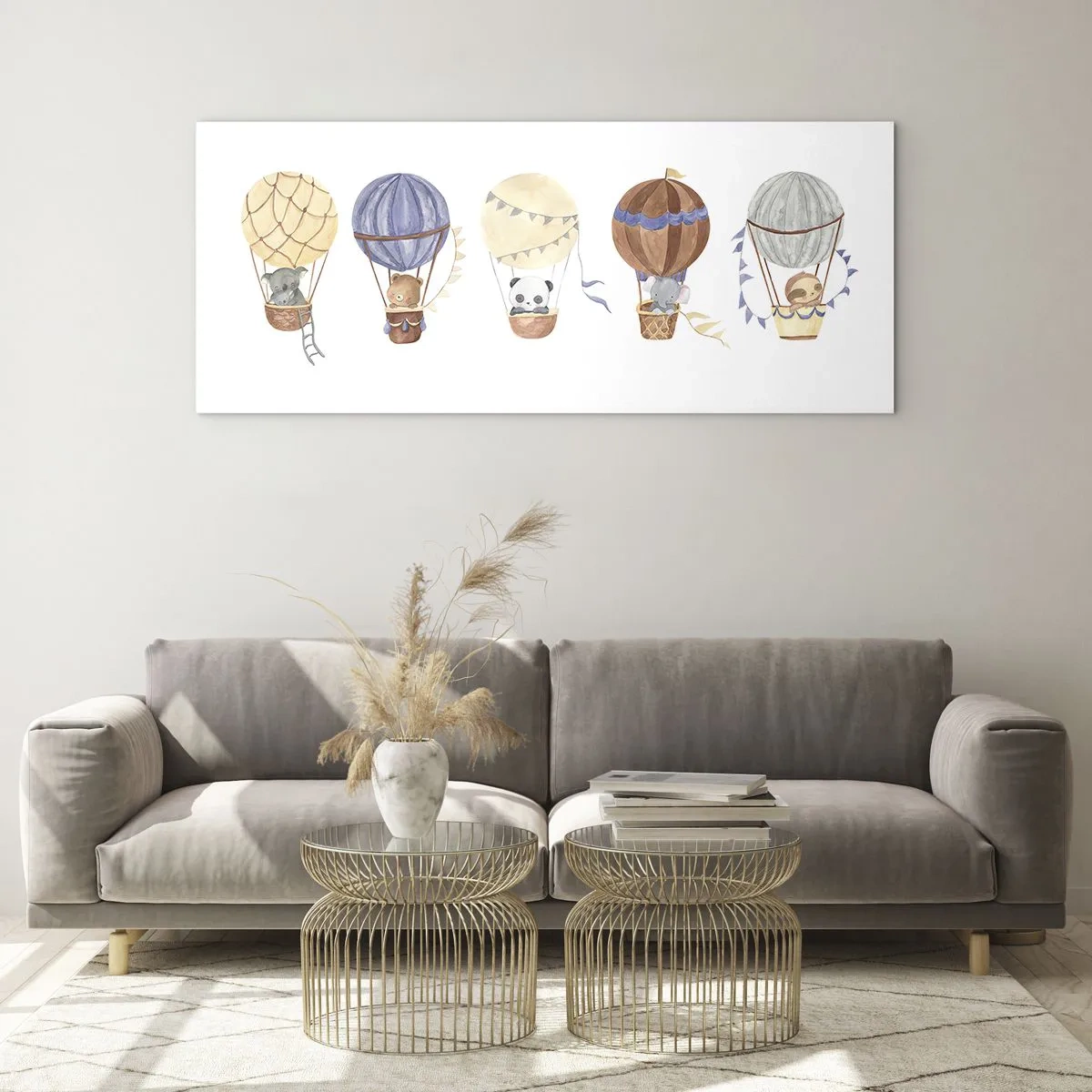 Impression sur verre - Image sur verre - Compagnons de voyage - 100x40 cm