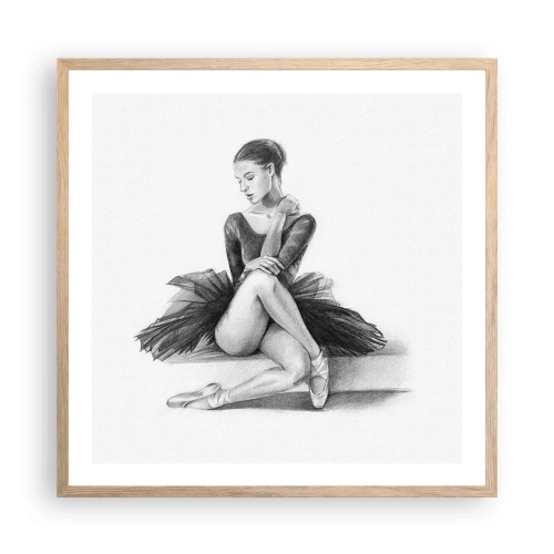 Affiche dans un chêne clair - Poster - Envoutée par la danse - 60x60 cm