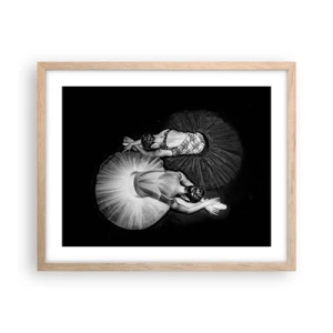 Affiche dans un chêne clair - Poster - Jin et jang – équilibre idéal - 50x40 cm