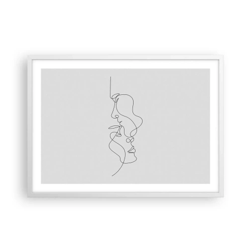 Affiche dans un cadre blanc - Poster - Chaleur de désir renaissant - 70x50 cm