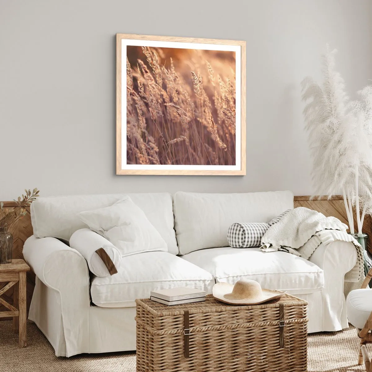 Affiche dans un chêne clair - Poster - Prêt à accueillir l'automne - 50x50 cm