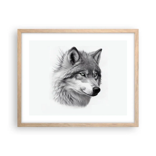 Affiche dans un chêne clair - Poster - Alpha – sans aucun doute - 50x40 cm