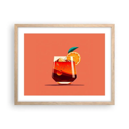 Affiche dans un chêne clair - Poster - Rafraîchissement d'été - 50x40 cm