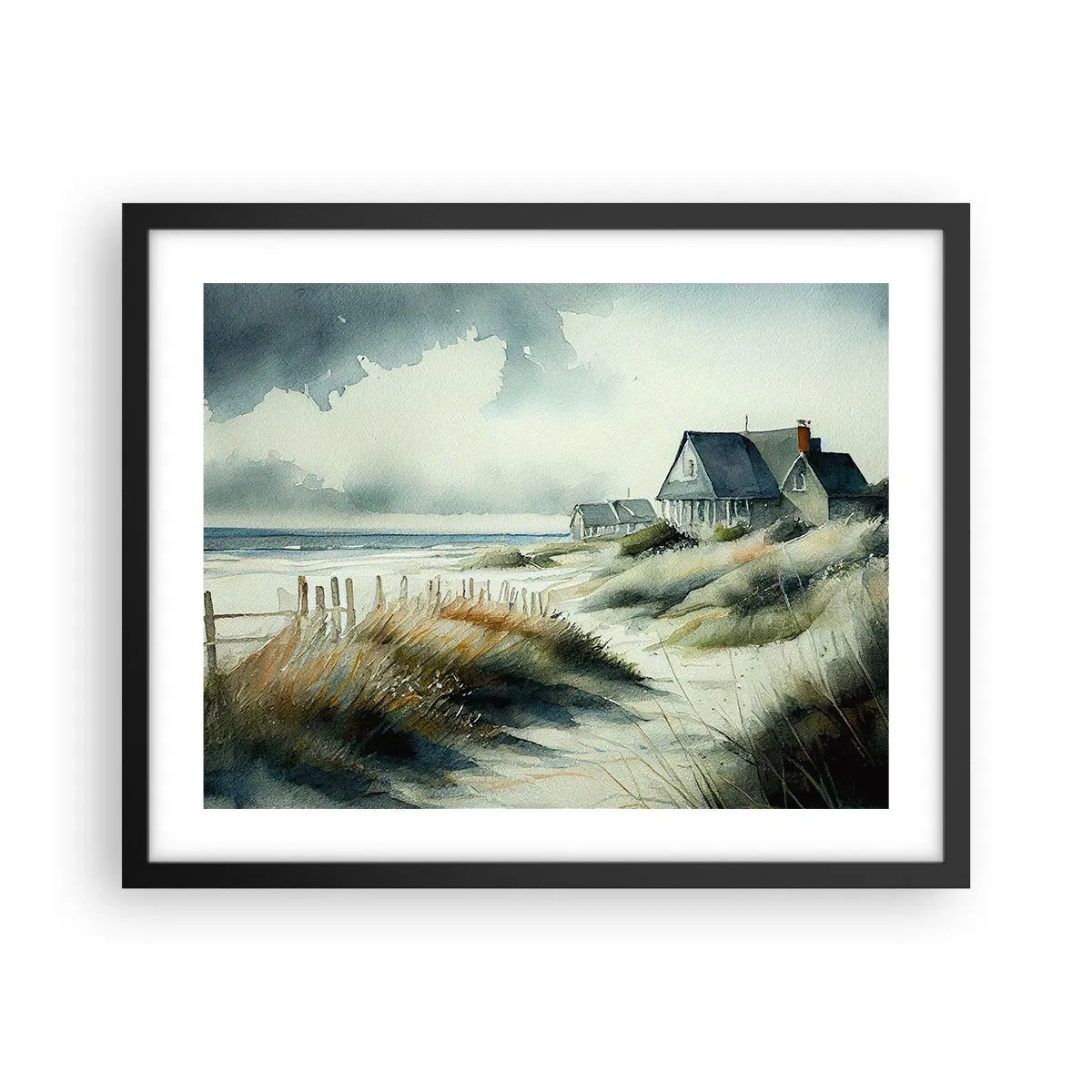 Affiche dans un cadre noir - Poster - Loin de l'agitation - 50x40 cm