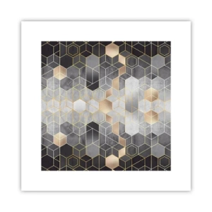 Affiche - Poster - Composition de diamants - 30x30 cm
