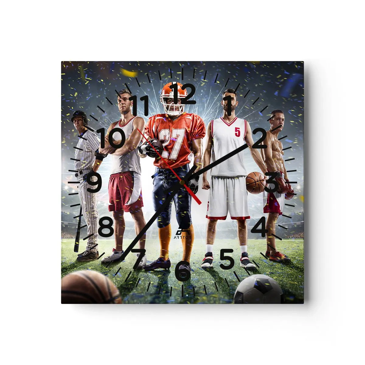 Horloge murale - Pendule murale - Gladiateurs des champs - 30x30 cm