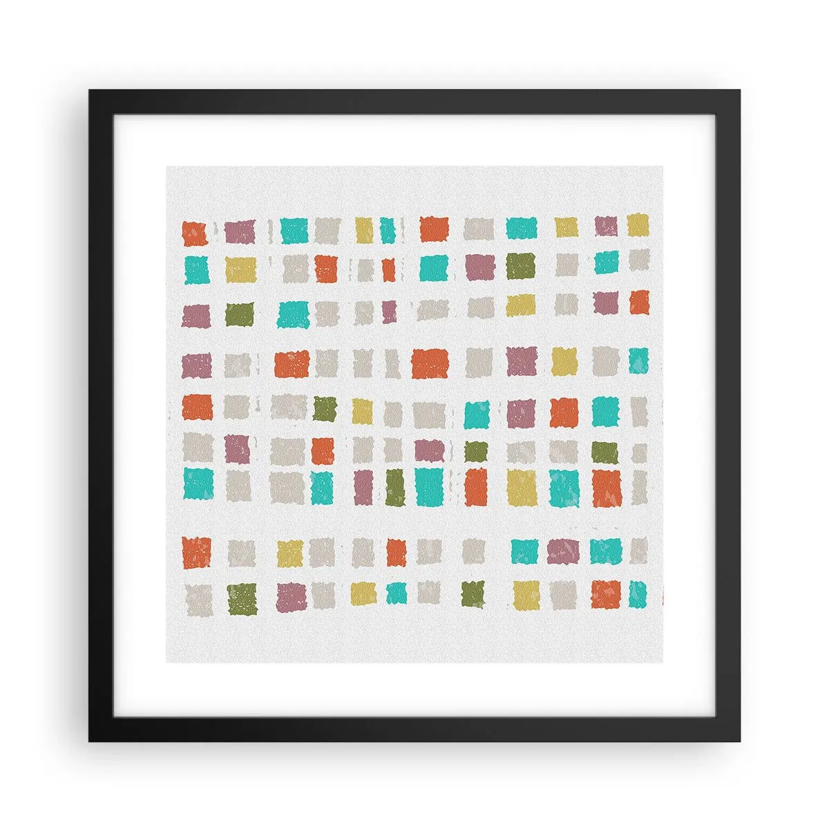 Affiche dans un cadre noir - Poster - Jeu inconnu - 40x40 cm