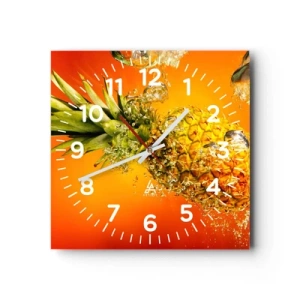 Horloge murale - Pendule murale - Fraîcheur juteuse tropicale - 30x30 cm