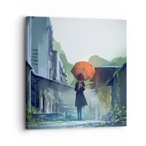 Impression sur toile - Image sur toile - Pluie vivifiante - 30x30 cm