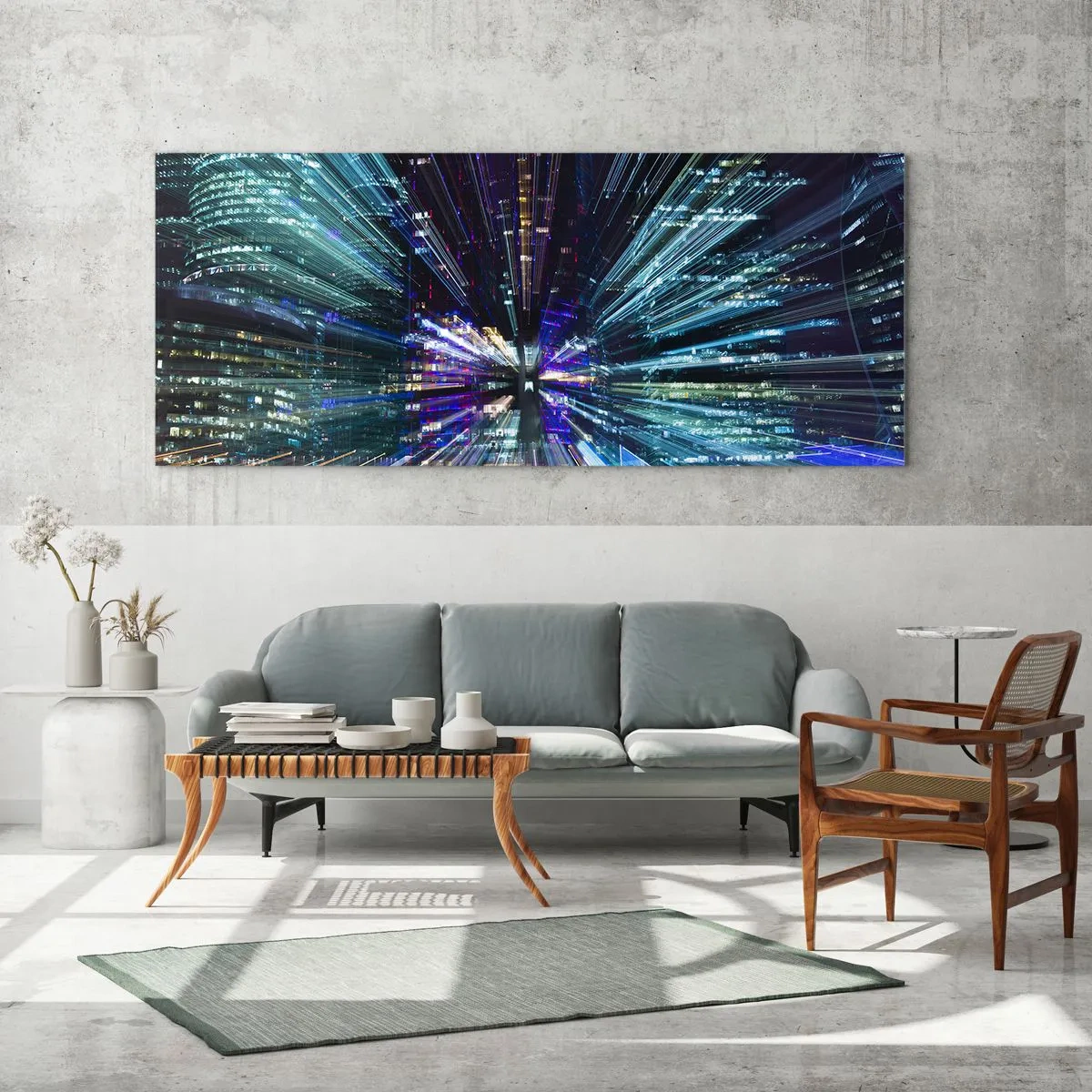 Impression sur verre - Image sur verre - Transition vers l'hyperespace - 90x30 cm