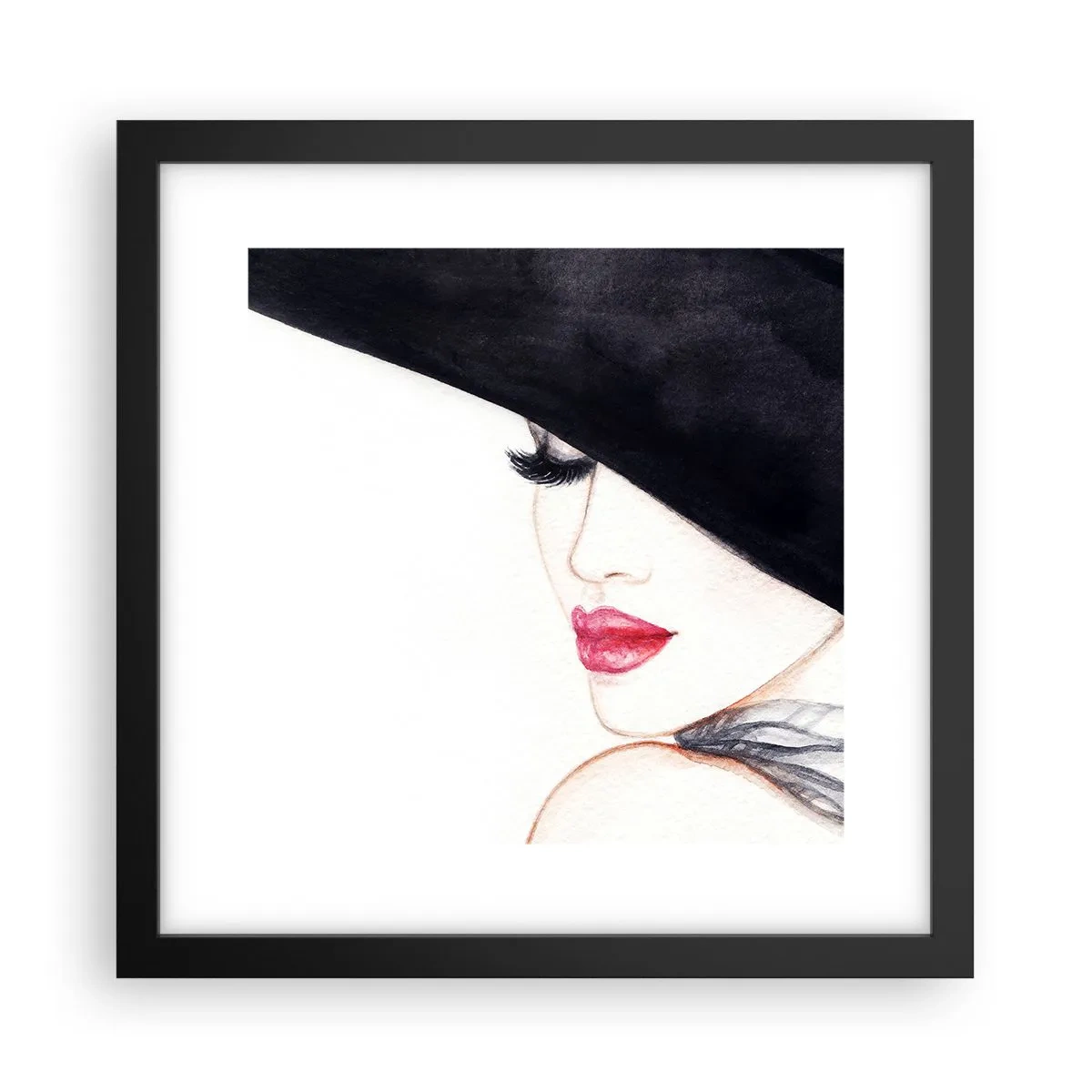 Affiche dans un cadre noir - Poster - Élégance et sensualité - 30x30 cm